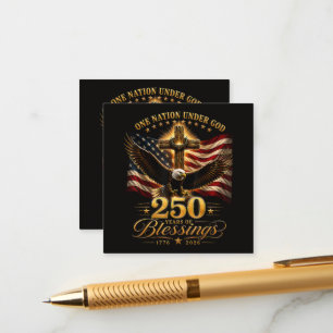 American 250th Anniversary Patriotic USA 4th July Enclosure Card