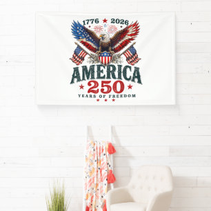 American 250th Anniversary USA Patriotic 4th July Banner