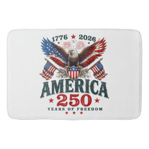 American 250th Anniversary USA Patriotic 4th July Bath Mat