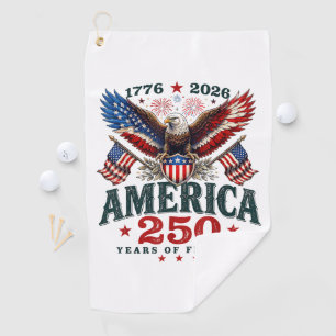 American 250th Anniversary USA Patriotic 4th July Golf Towel