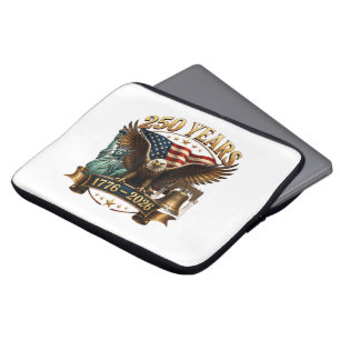 American 250th Anniversary USA Patriotic 4th July Laptop Sleeve