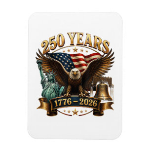 American 250th Anniversary USA Patriotic 4th July Magnet