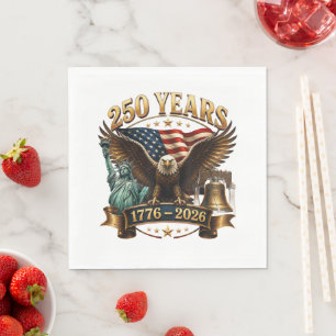 American 250th Anniversary USA Patriotic 4th July Napkin