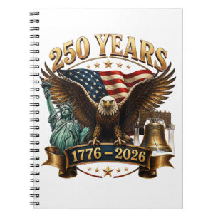 American 250th Anniversary USA Patriotic 4th July Notebook