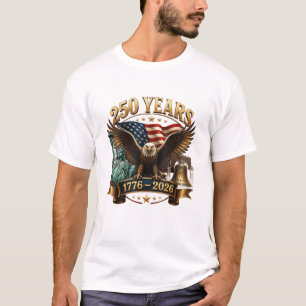 American 250th Anniversary USA Patriotic 4th July T-Shirt