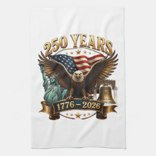 American 250th Anniversary USA Patriotic 4th July Tea Towel