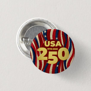 American 250th Birthday Anniversary 2026  3 Cm Round Badge