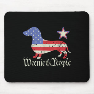 American 4th Of July Dachshund Lover Shirt Weenie Mouse Pad