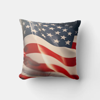 american 4th of july flag wave independence day cushion