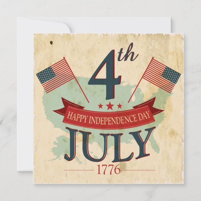 American 4th of July Party Invitations (Front)