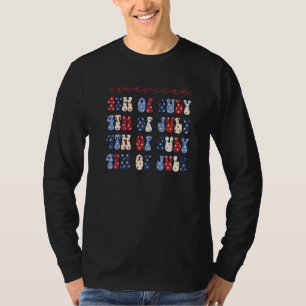 American 4th Of July Patriotic Vintage Us Flag Pro T-Shirt