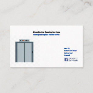 American, 8.9 cm x 5.1 cm elevator Business Card