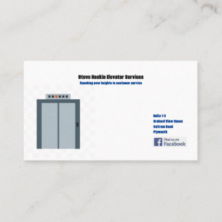 American, 8.9 cm x 5.1 cm elevator Business Card