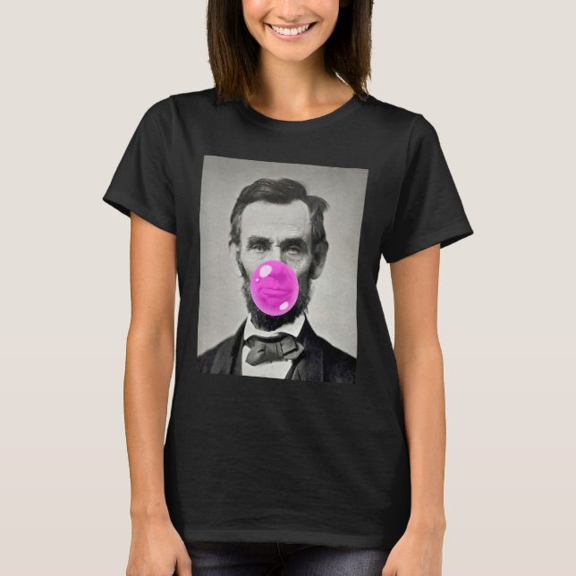 American Abraham Lincoln Eyes Flag Country 1 T-Shirt (Front)