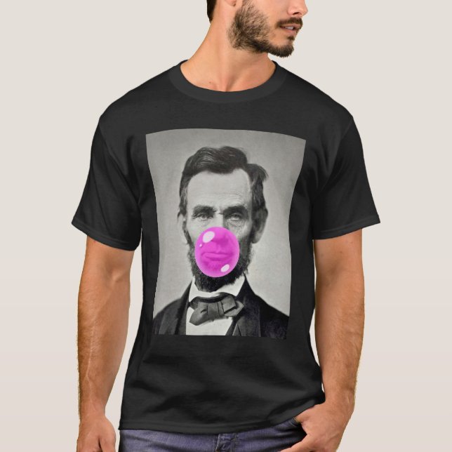 American Abraham Lincoln Eyes Flag Country 1 T-Shirt (Front)