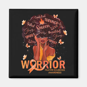 American Afro Black Women Queen Multiple Sclerosis Magnet