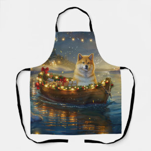 American Akita Christmas Festive Voyage Apron