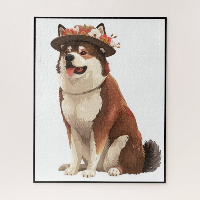 American Akita dog from Fairy tale book 1 Jigsaw Puzzle (Vertical)