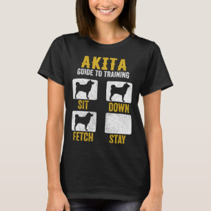 American Akita Guide To Training Dog Mum Dad T-Shirt