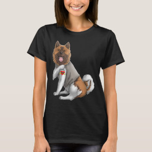 American Akita I Love Mum Tattoo Dog Shirt Mothers