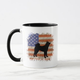American Akita Silhouette - Bold Dog Breed Graphic Mug