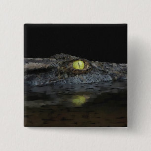 American Alligator 15 Cm Square Badge