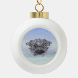 American Alligator – Lake Apopka Wildlife Drive Ceramic Ball Christmas Ornament