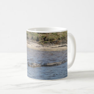 American Alligator Swimming in a Marsh River Coffee Mug