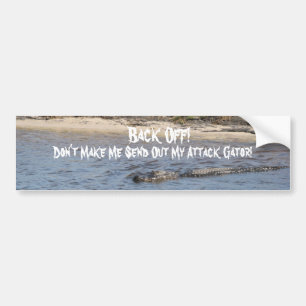 American Alligator Swimming Marsh Personalise Bumper Sticker