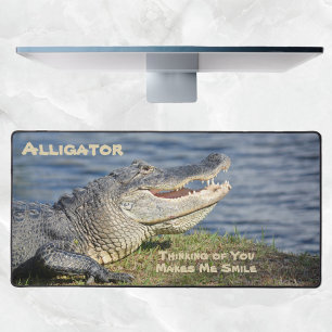 American Alligator Wildlife Photographic Closeup Desk Mat