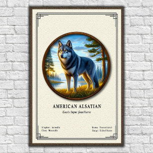 American Alsatian Zoology Series Poster