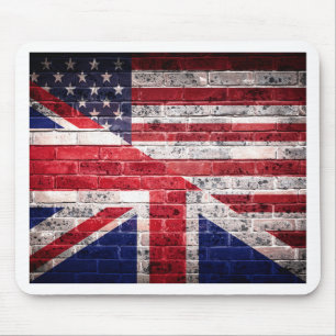 American and British flag. Mouse Pad