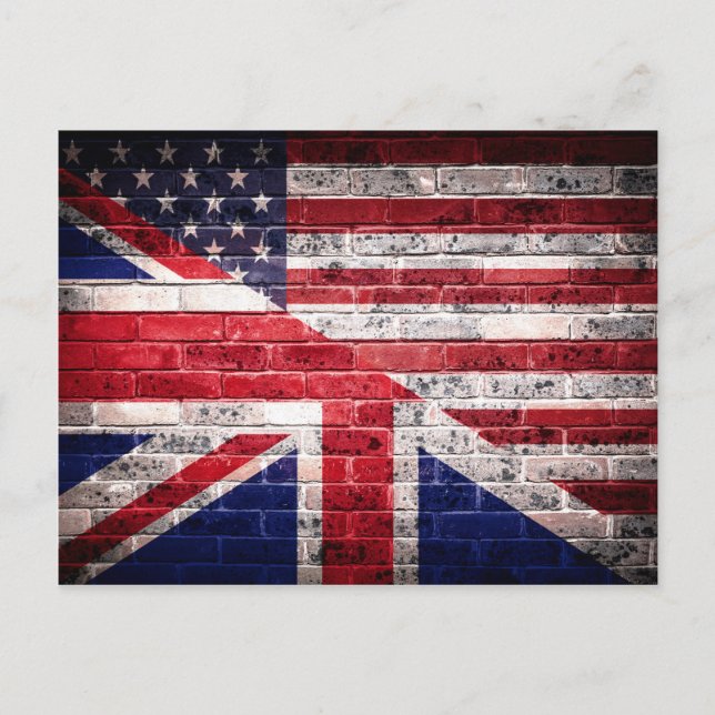 American and British flag. Postcard (Front)