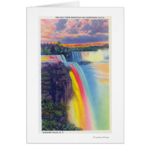 American and Horseshoe Falls at Dusk