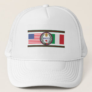 American and Italian flag Trucker's Hat