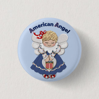 American Angel 3 Cm Round Badge