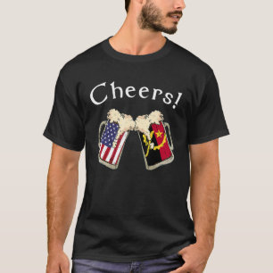 American Angolan Patriot US Flag Beer Drinks Angol T-Shirt