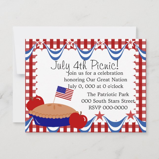 American Apple Pie Invitation (Front)