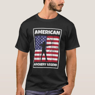 American Archery Legend for Bow Hunting Archer USA T-Shirt