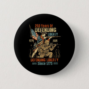 American Army 250th Anniversary Defending Liberty 6 Cm Round Badge