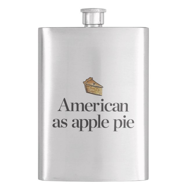 American as Apple Pie Hip Flask (Front)