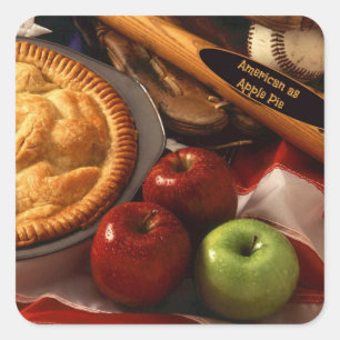 American as Apple Pie Square Sticker