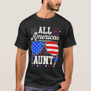 American aunt 4th of july sunglasses family T-Shirt