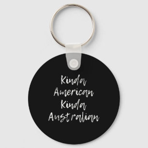 American Australian Dual Citizenship Gift Key Ring