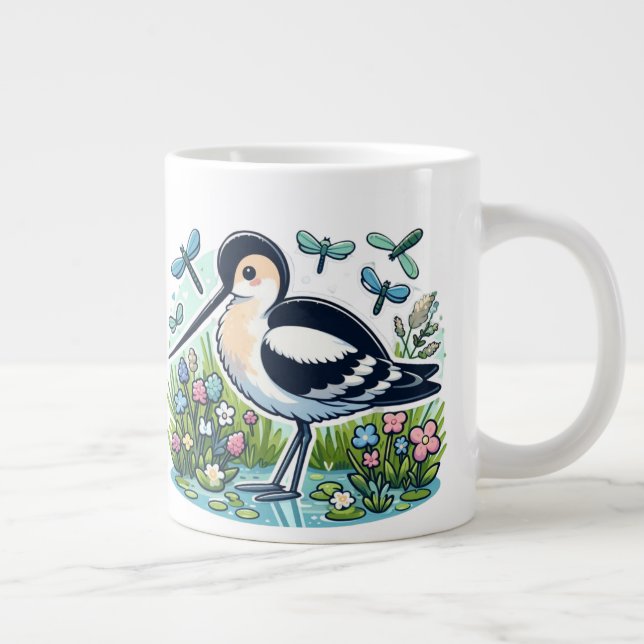 american avocet large coffee mug (Right)