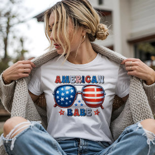 American Babe Independence Day 4th of July T-Shirt