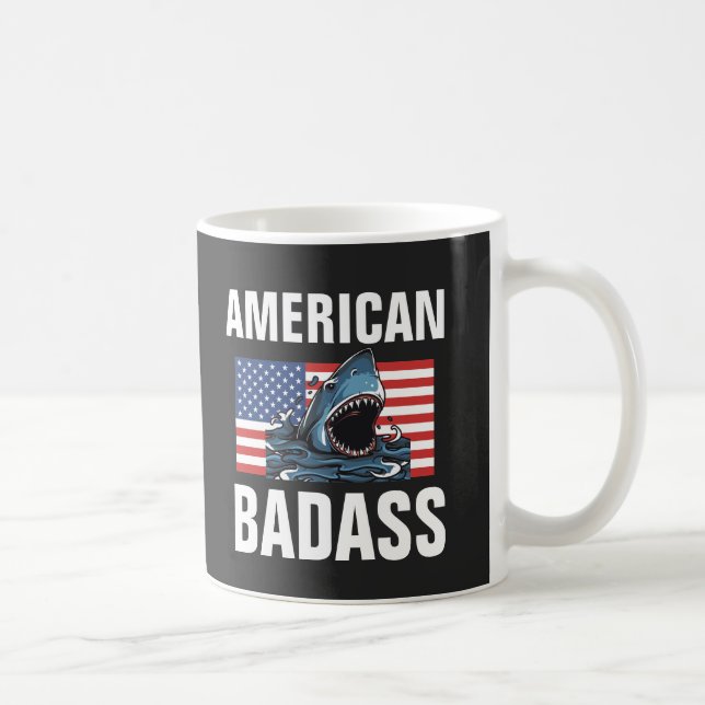 AMERICAN BADASS PATRIOT COFFEE MUG CUP (Right)