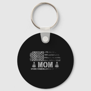 American Badminton Mum Usa Flag Team Badminton Key Ring