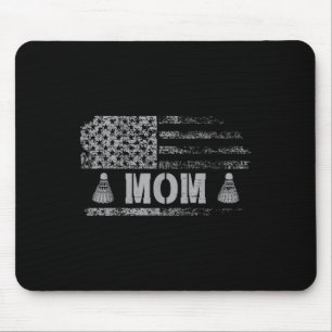 American Badminton Mum Usa Flag Team Badminton  Mouse Pad