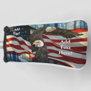 American Bald Eagle American Flag Golf Head Cover